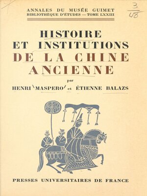 cover image of Histoire et institutions de la Chine ancienne